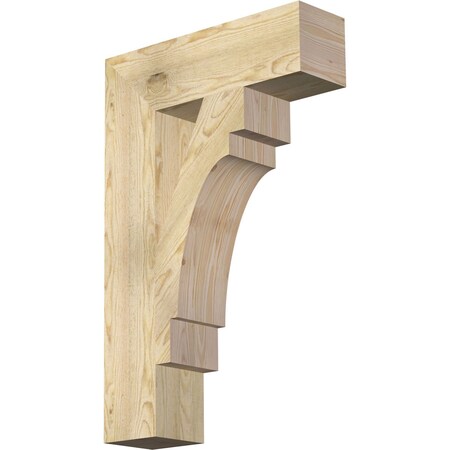 Ekena Millwork Merced Block Rough Sawn Bracket, Douglas Fir, 6"W x 22"D x 34"H BKT06X22X34MRC05RDF
